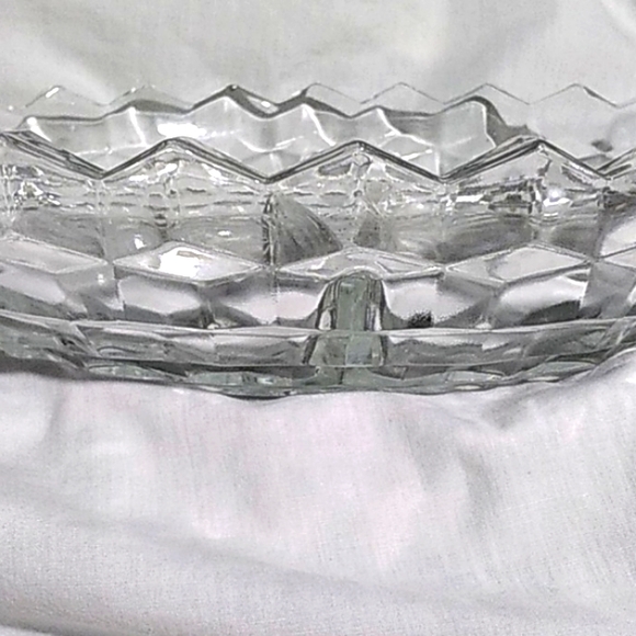 Cubist Crystal Divided 10" Dish! Perfect Condition! - Picture 3 of 7